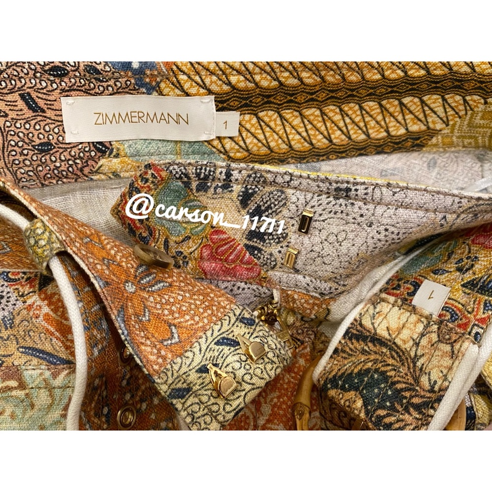 Zimmermann Brightside Batik Patch High Waist Shor… - image 7